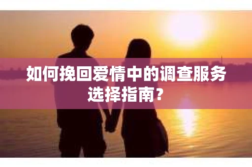 如何挽回爱情中的调查服务选择指南？