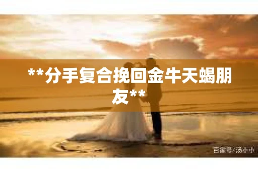**分手复合挽回金牛天蝎朋友**