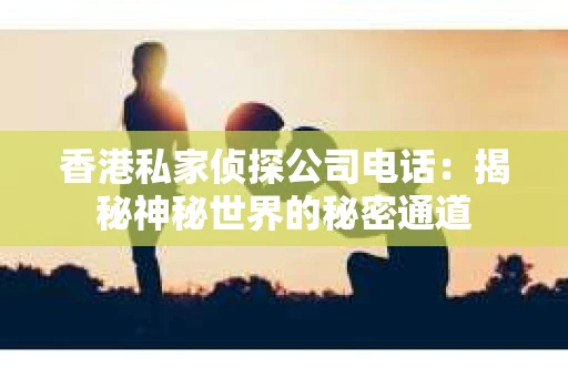 香港私家侦探公司电话：揭秘神秘世界的秘密通道