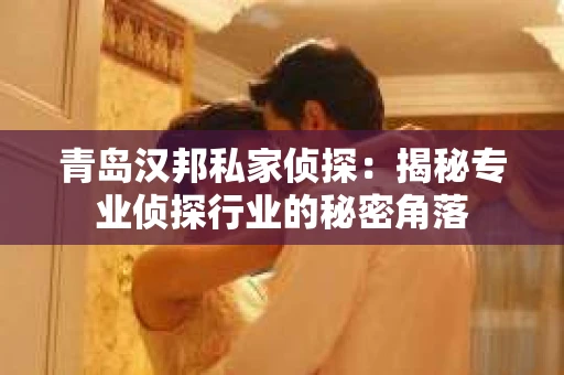 青岛汉邦私家侦探：揭秘专业侦探行业的秘密角落