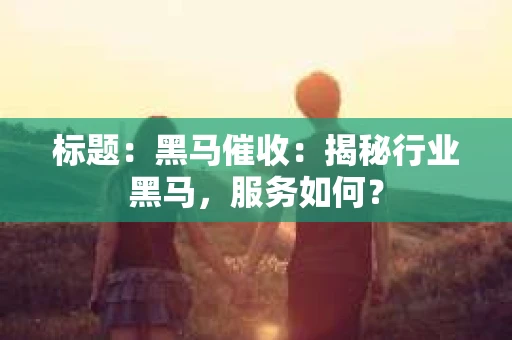 标题：黑马催收：揭秘行业黑马，服务如何？