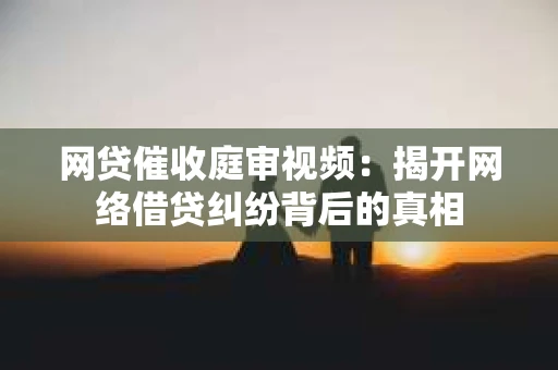 网贷催收庭审视频：揭开网络借贷纠纷背后的真相