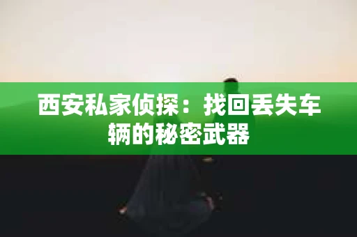 西安私家侦探：找回丢失车辆的秘密武器