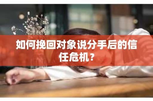 如何挽回对象说分手后的信任危机？