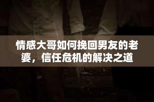 情感大哥如何挽回男友的老婆，信任危机的解决之道