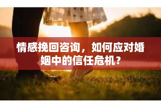 情感挽回咨询，如何应对婚姻中的信任危机？