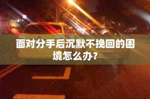 面对分手后沉默不挽回的困境怎么办? 面对分手后沉默不挽回的困境怎么办?