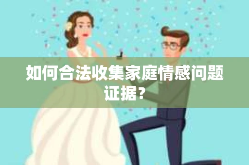 如何合法收集家庭情感问题证据？